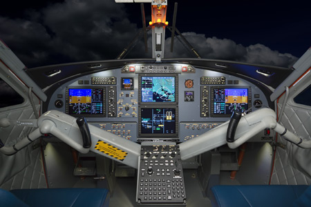 Twin Otter flight deck interior