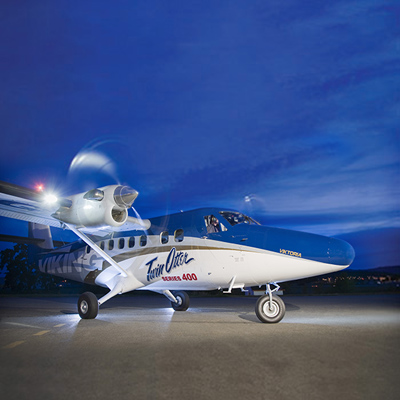 Twin Otter aircraft on tarmac
