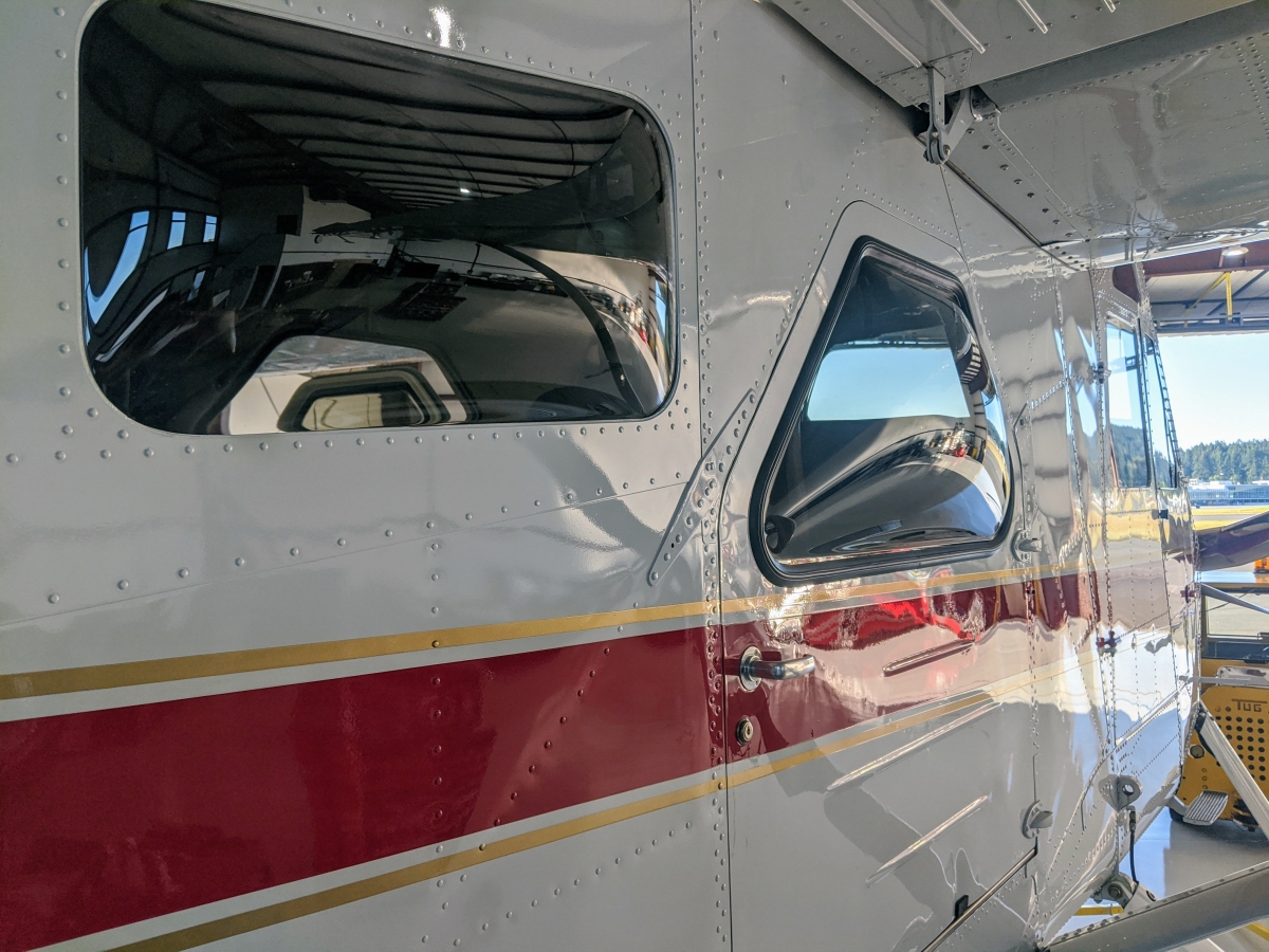 Twin Otter "push out" window exterior
