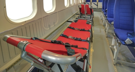 Interior view of Twin Otter medevac configuration