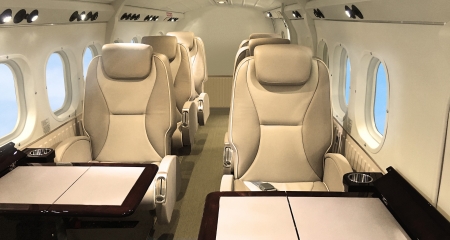 Interior view of Twin Otter VIP configuration