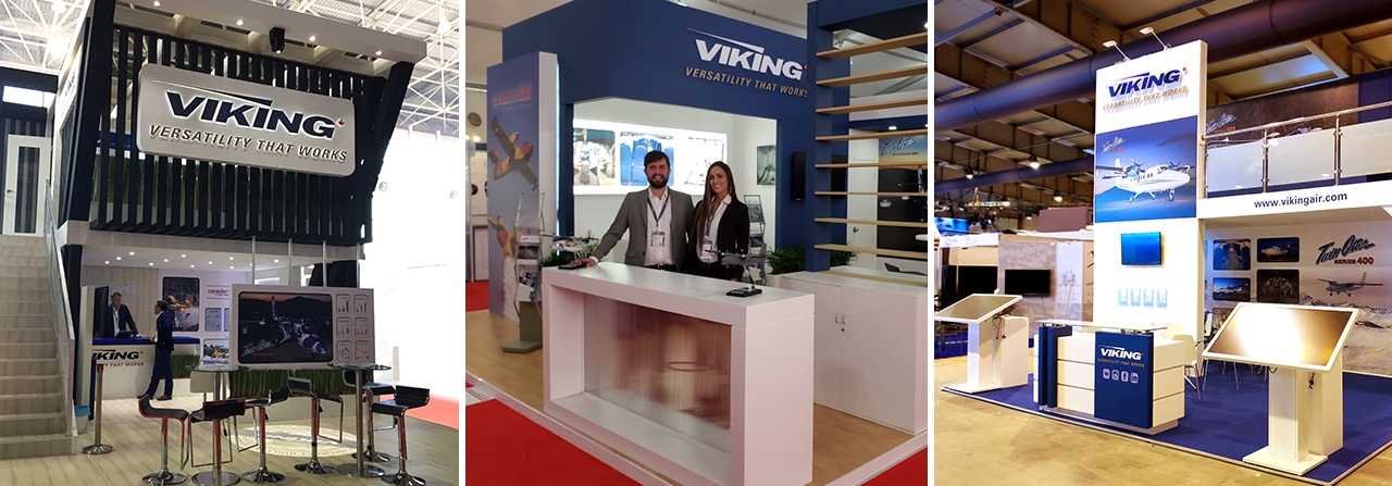 Banner with three photos of Viking Air event spaces