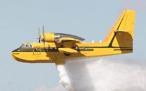 Viking's CL-215 waterbomber, aerial firefighter aircraft